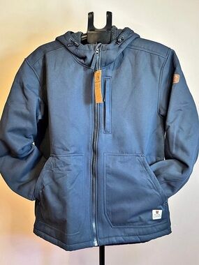 Rugged Elements Women’s Medium Blue Gray Sherpa Lined Hooded Jacket NWT
